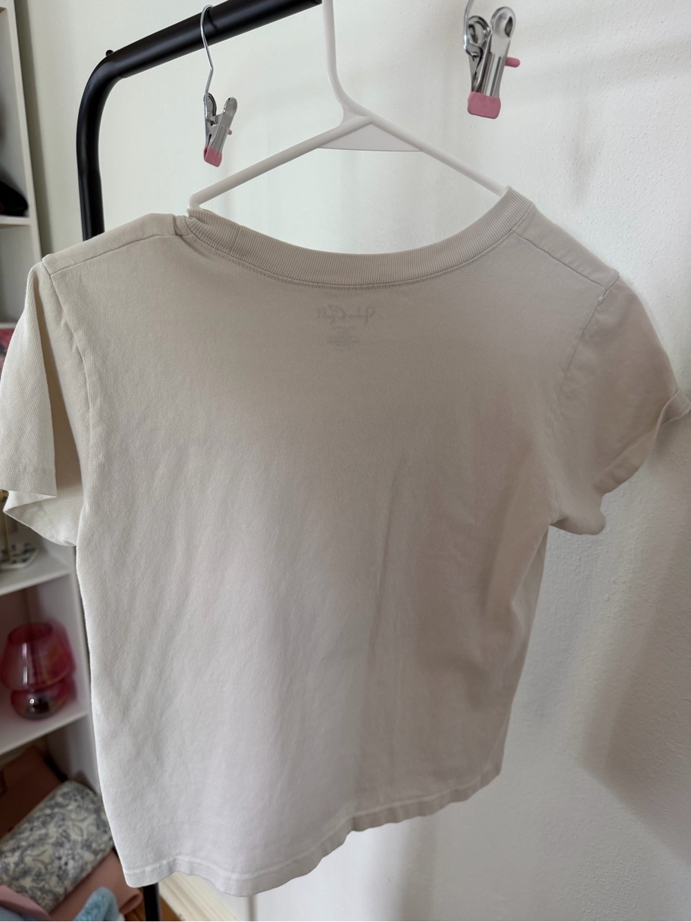 Brandy melville Hypnotic Graphic Tee in Cream with Plum Print - Picture 2 of 2